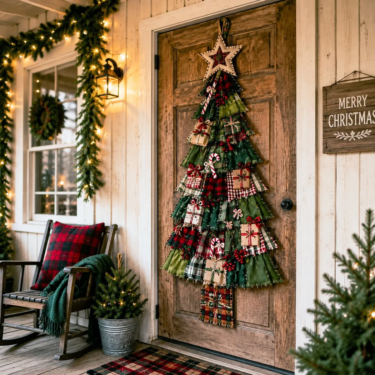 DlY Christmas Tree Door Hanging Kit - Oversized Patchwork Craft