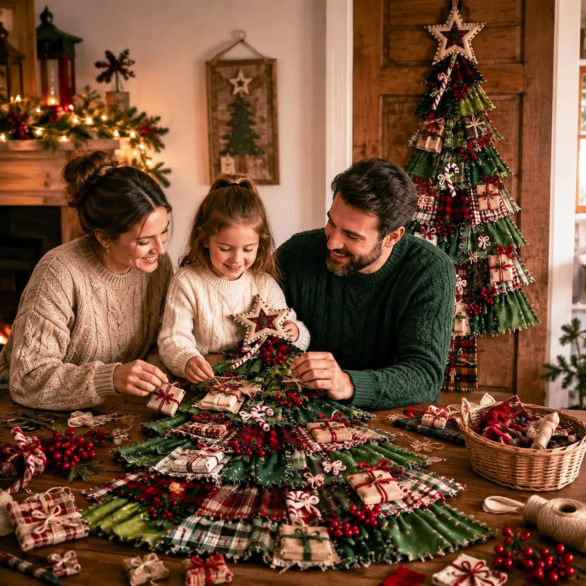 DlY Christmas Tree Door Hanging Kit - Oversized Patchwork Craft