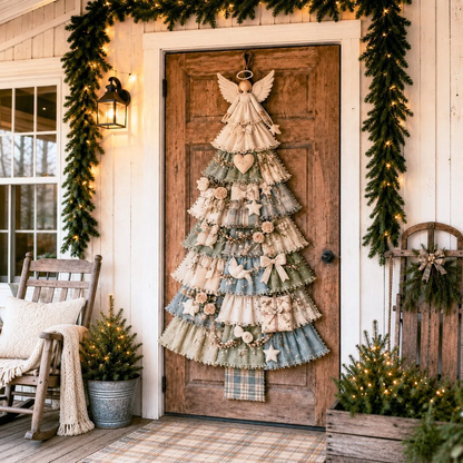 DlY Christmas Tree Door Hanging Kit - Oversized Patchwork Craft