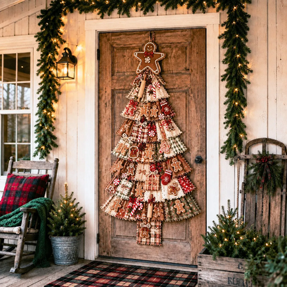 DlY Christmas Tree Door Hanging Kit - Oversized Patchwork Craft