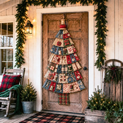 DlY Christmas Tree Door Hanging Kit - Oversized Patchwork Craft