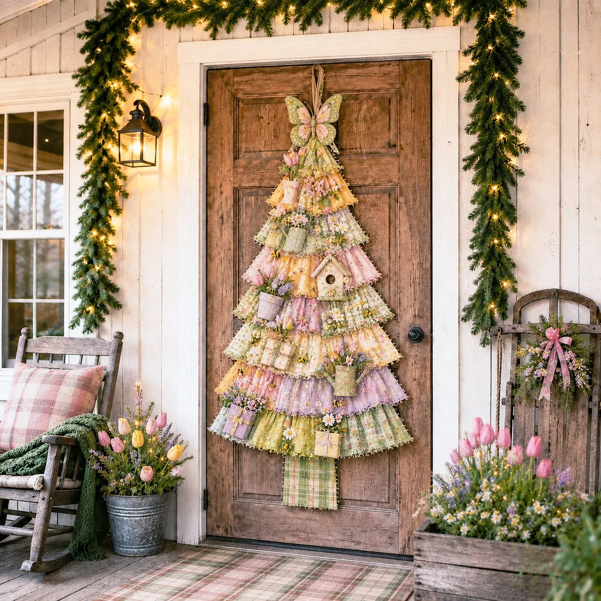 DlY Christmas Tree Door Hanging Kit - Oversized Patchwork Craft