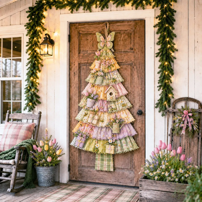DlY Christmas Tree Door Hanging Kit - Oversized Patchwork Craft