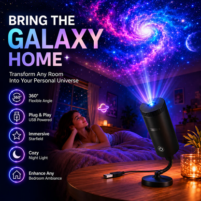 Plug-&-Play HD Star Projector - 11 Galaxy, Butterfly & Ocean Scenes