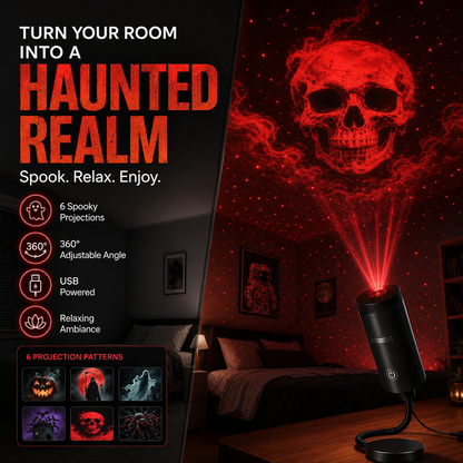 Plug-&-Play HD Star Projector: Halloween 6- Disc Set