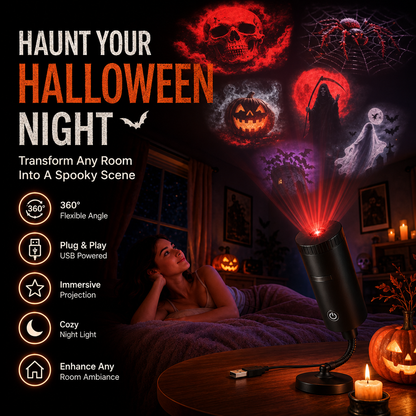 Plug-&-Play HD Star Projector: Halloween 6- Disc Set